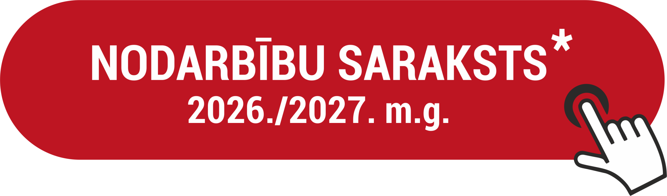 Nodarbību saraksts 2026./2027. m. g.